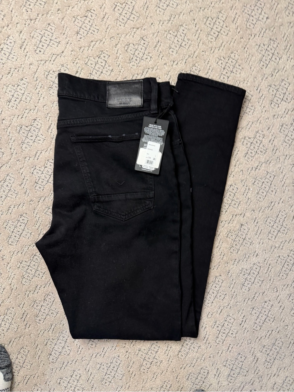 Hudson  NWT Zack Skinny Jeans Keeper Black Men’s Size 33
 Slim Jeans